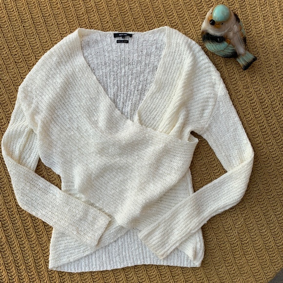 Miss Me Sweaters - Miss Me Cream Sweater